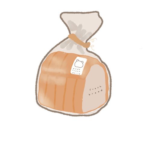 Bread Loaf Drawing, Cute Bread Drawings, Bread Doodle, Anime Bread, Notion Stickers, Aesthetic Bread, Bread Drawing, Bread Cute, Bread Aesthetic