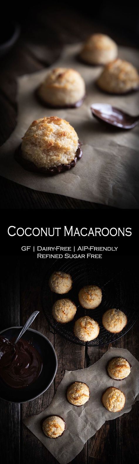 Aip Coconut Macaroons, Sweetened Condensed Milk Desserts, Coconut Macaroons Recipe, Clean Dessert, Milk Dessert, Coconut Oil Recipes, Aip Diet, Macaroon Recipes, Aip Recipes