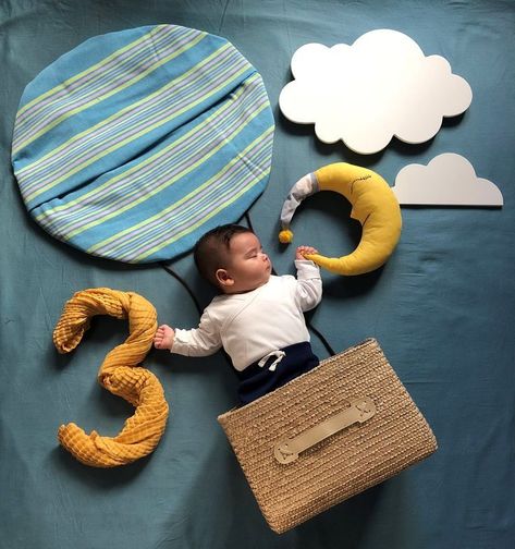 Creative Baby Monthly Photos, Baby 12 Month Pictures Ideas, Creative Baby Photoshoot Ideas, Baby Monthly Photo Ideas Creative, Baby One Month Photo Ideas Boys, Baby Boy Monthly Photo Ideas, Two Months Baby Photoshoot, Monthly Photoshoot Ideas For Baby Boy, Baby Monthly Photo Ideas Boys