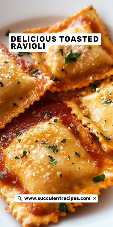 Try this fun twist on a classic dish with these Toasted Ravioli! Golden and crispy on the outside, with a savory filling inside, these treats are perfect for dipping in marinara or your favorite sauce. Breaded Ravioli, Ravioli Appetizer, Perfect Roast Turkey, Ravioli Filling, Toasted Ravioli, Ravioli Recipe, Cheese Ravioli, Xmas 2024, Holiday Feast