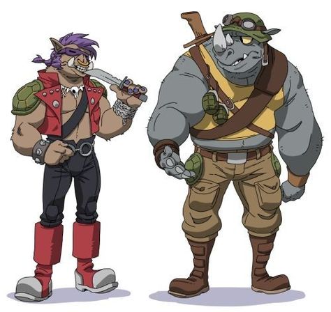 Rocksteady Tmnt, Tmnt Villains, Buddy Movie, Zootopia Characters, Bebop And Rocksteady, Tmnt Fan Art, Tmnt Characters, Teenage Mutant Ninja Turtles Artwork, Double Entry