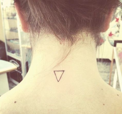 Alchemical Symbol Water Element / Upside Down Triangle Tattoo Triangle Symbol Tattoo, Inverted Triangle Tattoo, Upside Down Triangle Tattoo, Triangle Tattoo Ideas, Triangle Face, Triangle Symbol, Alchemic Symbols, Symbol Tattoo, Symbol Tattoos