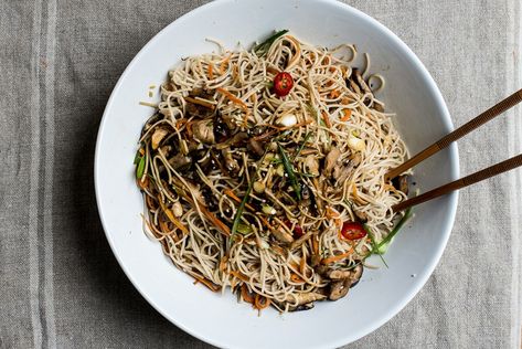 Soba Noodles With Shitake Mushroom Stir-Fry | Sandra Valvassori Toshikoshi Soba, Almazan Kitchen, Buckwheat Soba Noodles, Mushroom Stir Fry, Shitake Mushroom, Buckwheat Noodles, Wheat Pasta, New Year's Eve Recipes, Best Cookbooks