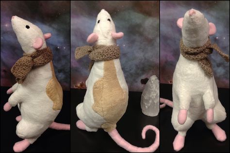 Rat Plush - prototype | by DragonSquared Studio Stuffed Rat Sewing Pattern, Rat Fursuit, Rat Crochet, Rat Plush, Rat Pattern, Crochet Rat, Rat Toys, Felt Animal Patterns, Sock Doll