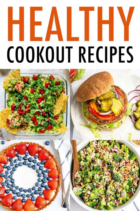 50 Healthy Cookout Recipes Healthy Cookout Recipes, Healthy Cookout Side Dishes, Healthy Cookout Food, Healthy Bbq Side Dishes, Healthy Cookout, Cookout Dishes, Backyard Bbq Food, Cookout Menu, Healthy Bbq