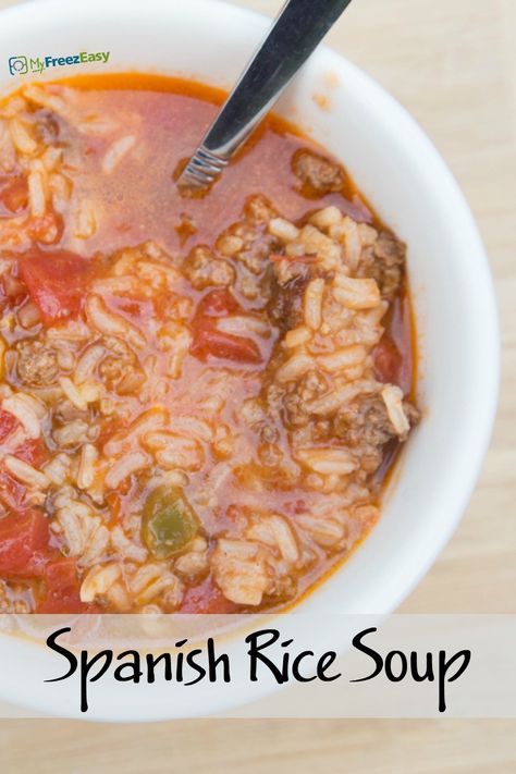 Leftover Spanish Rice What To Do With, Soup With Leftover Rice, Spanish Rice Soup, Spanish Rice Soup Recipe, Leftover Spanish Rice, Soup Sunday, Leftover Rice Recipes, Mexican Soup Recipes, Crockpot Soups