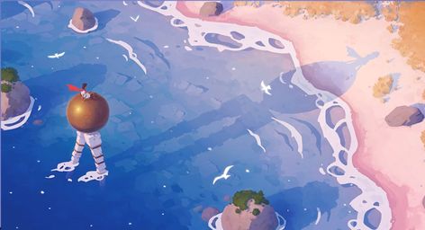 RiMe Concept Art Beach Concept Art, Sea Concept Art, Stylized Water, Bg Design, Quirky Illustration, Low Poly Art, Book Illustration Art, Artist Alley, Game Inspiration