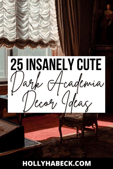 Diy Dark Academia, Dark Academia Aesthetic Room Decor, Dark Academia Diy, Academia Aesthetic Room, Dark Academia Living Room, Dark Academia Aesthetic Room, Academia Room Decor, Dark Academia Bedroom Ideas, Dark Academia Wall Decor