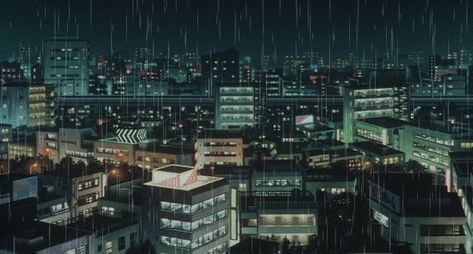 Anime scenery  uploaded by ♡ on We Heart It 50 Aesthetic, Rain Gif, Satoshi Kon, Book Of Circus, Wallpaper Estetika, Anime City, Aesthetic Gif, Fan Fiction, Anime Background