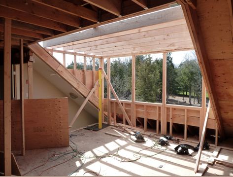 A&E Construction's Blog: Dormer Addition: A Day in Review Dormer Addition, Loft Conversion Bedroom, Dormer Loft Conversion, Attic Bedroom Designs, Attic Loft, Shed Dormer, Attic Conversion, Attic Design, Barndominium Ideas Floor Plans