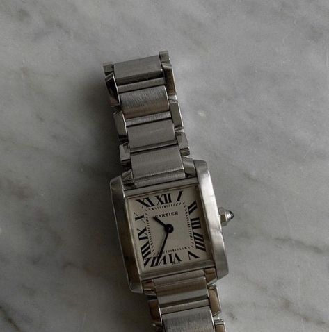 Gergana Ivanova, Cartier Tank Francaise, Silver Watches Women, Vintage Watches Women, Cartier Santos, Old Watches, Cartier Tank, Cartier Watch, Womens Watches Luxury