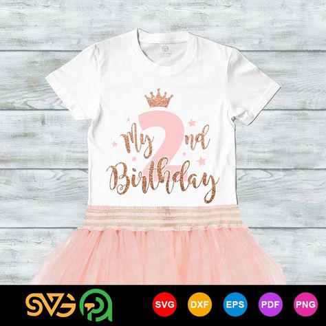 My 2nd Birthday SVG, Birthday girl SVG, Second birthday svg, #BirthdayGirlSVG #cutfilesdigitaldownload #My2ndBirthdaySVG #SecondBirthdaySvg - 3.55 Check more at https://svgpta.com/my-2nd-birthday-svg-birthday-girl-svg-second-birthday-svg/ Birthday Tshirt Ideas, Birthday Girl Tshirt, Birthday Girl Shirt, Birthday Svg, Tshirt Ideas, Second Birthday, Birthday Tshirts, Girl Shirt, Birthday Girl