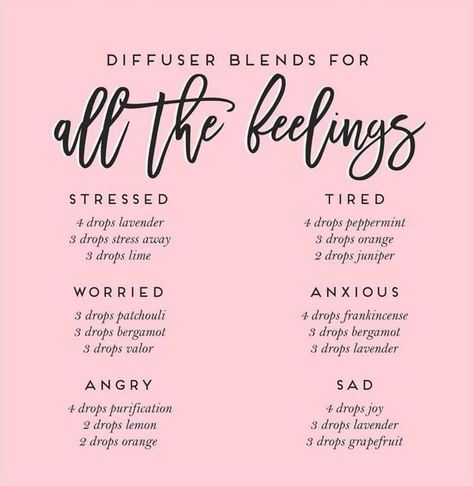 Oil DIffuser Blends for Different Emotions Cold Relief Essential Oils Diffuser, Mood Boosting Diffuser Blends, Calming Essential Oil Blends, Diffuser Blends Young Living, Diffuser Scents, Lilin Aroma, Doterra Diffuser, Essential Oil Combinations, Calming Essential Oils