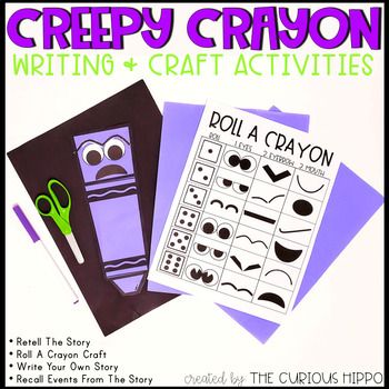 Free creepy crayon Creepy Crayon Craft, Frankencrayon Activities, The Crayons Trick Or Treat Activities, Crayon Custome Halloween, Crankenstein Activities, Creepy Crayon Activities, Creepy Crayon, Creepy Crayon Pumpkin, The Day The Crayon Quit Activities