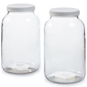 2 x 1 Gallon Glass Jars [Kombucha, Small Fermenters, Star San Storage] – Lightning Deal Gallon Mason Jars, Gallon Glass Jars, Large Glass Jars, Gallon Jars, Large Mason Jars, Sun Tea, Muslin Cloth, Wide Mouth Mason Jars, Tea Jar