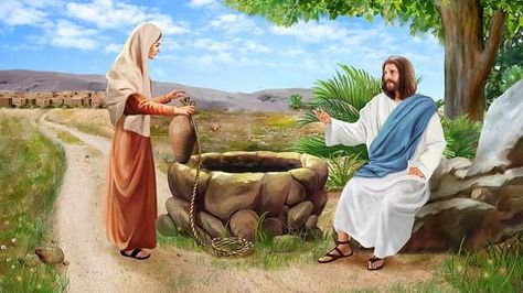 In conversation with Jesus, Samaritan woman recognized that He was the coming Messiah in prophecy. She was so clever, What could we learn from Woman at the Well? Samaritan Woman, Life Of Jesus Christ, Jesus Christ Painting, Pictures Of Jesus, Pictures Of Christ, Jesus Christ Artwork, Bible Illustrations, Bible Images, Jesus Photo