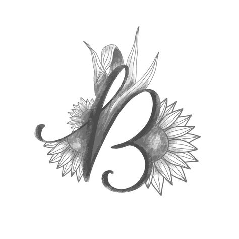 B Calligraphy Letter, Letter B Drawing, Letter B Tattoo Ideas, Fancy Letter B, Handlettering Alphabet, Letter B Tattoo, B Calligraphy, Mailbox Monogram, Butterfly Tattoos Images