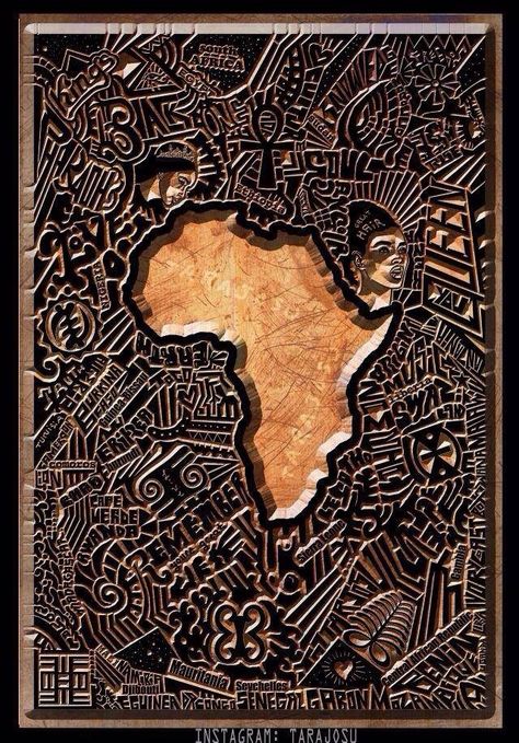 Africa i NEED THIS African Tattoo, Mother Africa, Powerful People, Experimental Art, African Map, Mama Africa, Afrique Art, Africa Do Sul, Africa Map