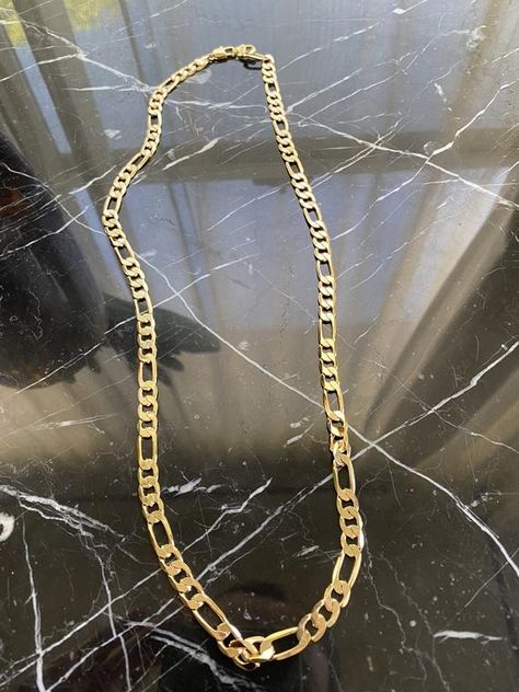 Gold Figaro Chain Figaro necklace Figaro Chain Vintage | Etsy Vintage Cross Necklace, Silver Anklets Designs, Figaro Necklace, Red Beaded Necklaces, Goth Necklace, Anklet Designs, Nameplate Necklace, Silver Anklets, Jewelry Accessories Ideas