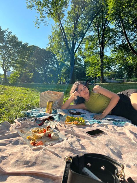 Central Park New York City summer picnic. 
Sunset, cheese board, summer outfits Central Park Picnic Aesthetic, Picnic Park Aesthetic, Summer Park Aesthetic, Park Date Aesthetic, Park Picnic Ideas, Gloomy Flowers, Park Summer Aesthetic, Park Picnic Aesthetic, Relax Ideas