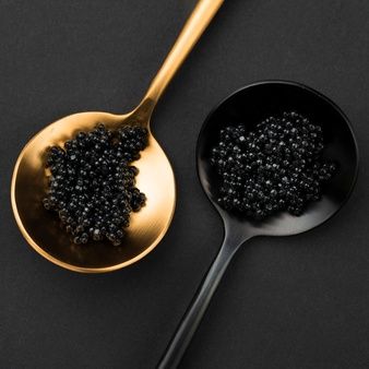 Free Photo | Top view red and black caviar jar with rye bread white bread butter and cottage cheese on the table Caspian Sea, Pancakes Ingredients, Grape Seed Extract, Egg Yolks, Aloe Vera Leaf, Black Caviar, White Bread, The Egg, Egg Yolk