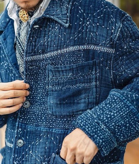 DENIM DAYS (@denimdaysfestival) | Instagram profile Embroidered Photography, Sashiko Jacket, Sashiko Tutorial, French Coat, Diy Embroidery Shirt, Refashioned Clothing, Sashiko Boro, Find Style, Denim Repair