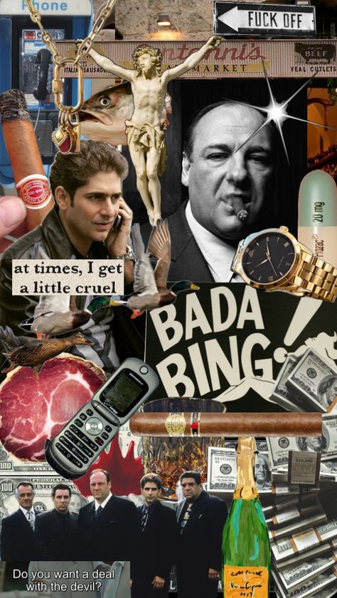 #thesopranos The Godfather Wallpaper, Sopranos Poster, Mafia Wallpaper, King Ragnar, Bada Bing, Iphone Wallpaper Music, Neo Pop, Tony Soprano, The Sopranos