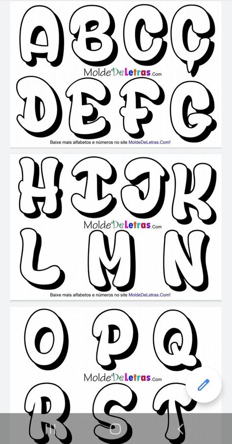 Hand Lettering Alphabet Fonts, Alfabet Font, Lettering Styles Alphabet, Lettering Guide, Alphabet Templates, Idee Cricut, Alfabet Letters, Seni Dan Kraf, Hand Lettering Art