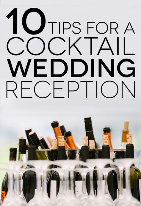 10 Tips To Consider Before Planning A Cocktail Wedding Reception | A Practical Wedding Cocktail Wedding Reception, Cocktail Hour Wedding, Reception Food, Wedding Reception Food, Practical Wedding, Wedding Countdown, Reception Invitations, Cocktail Dress Wedding, Cocktail Wedding