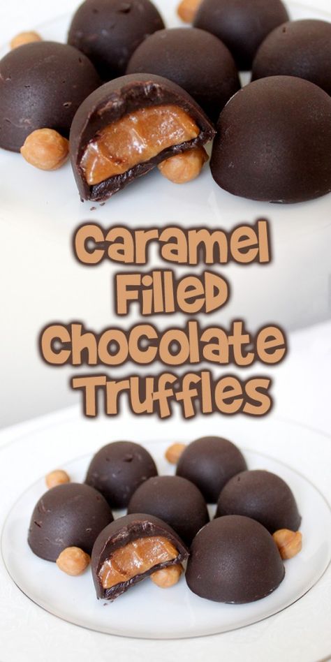 Family In The Kitchen, Homemade Chocolate Candy, Homemade Truffles, Dessert Truffles, Caramel Truffle, Chocolate Candy Recipes, Candy Truffles, Candy Recipes Homemade, Christmas Candy Recipes