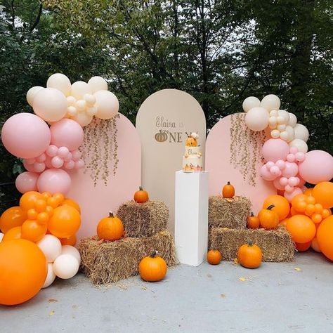 1st Pumpkin Patch Birthday, Fall Fest First Birthday, Pumpkin Fall Birthday Party, Pumpkin Patch 2nd Birthday Party, Pumpkin Sprinkle Party, My Pumpkin Is Turning One, One Year Pumpkin Birthday, Pumpkin Turning One Party, Pink And Orange Pumpkin Party