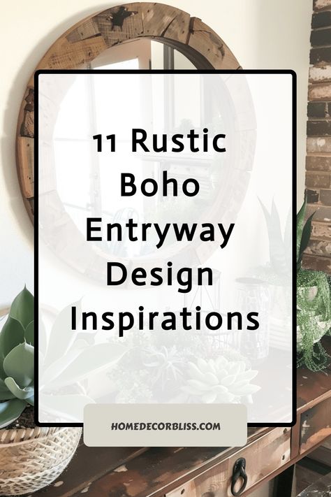 rustic boho entryway Boho Entry, Bohemian Entryway, Rustic Farmhouse Entryway, Boho Entryway, Entry Styling, Juniper Home, Entryway Design, Rustic Entryway, Boho Interior Design