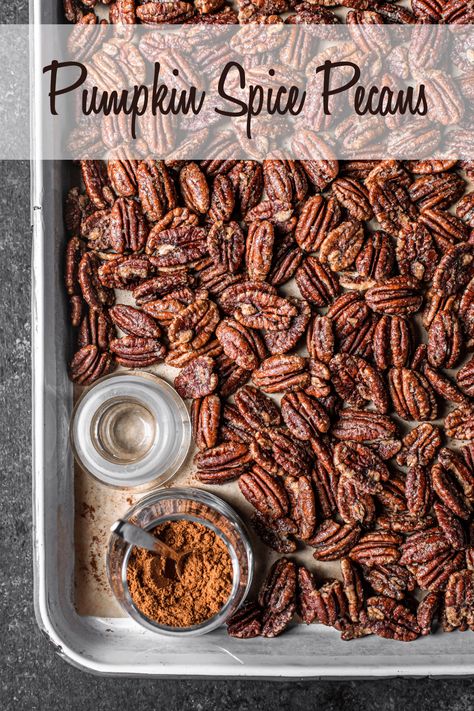 Pumpkin Spice Pecans Pumpkin Spice Seasoning, Pumpkin Spice Pecans, Fall Salad, Spiced Pecans, Autumn Salad, Pumpkin Pecan, Harvest Time, Lunch Snacks, Food Festival