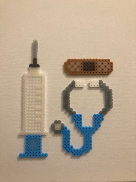 Perler beads Doctor Supplies, Melt Beads, Melt Beads Patterns, Easy Perler Bead Patterns, Perler Ideas, Beads Patterns, Pill Bottles, Melty Beads, Melting Beads