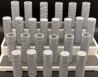 Textured Rollers, Clay Roller, Texture Stamps, Fantasy Terrain, Texture Tools, Clay Techniques, 3d Printing Diy, 3d Printing Projects, Clay Texture