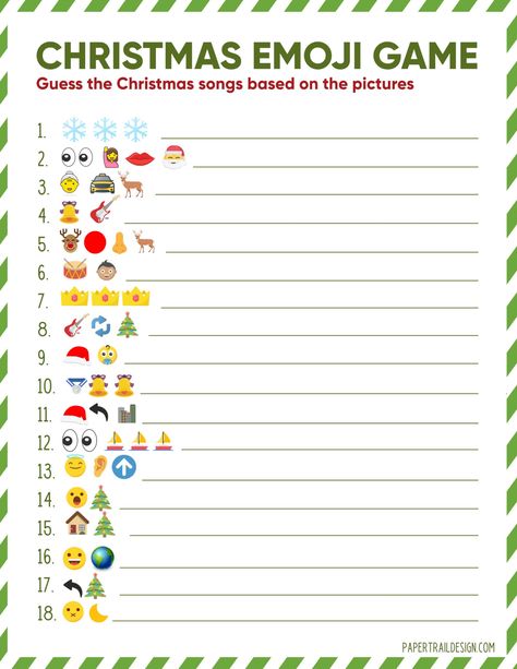 Christmas Emoji Game, Emoji Christmas Tree, Christmas Song Games, Free Christmas Games, Guess The Emoji, Christmas Emoji, Emoji Puzzle, Emoji Christmas, Emoji Game