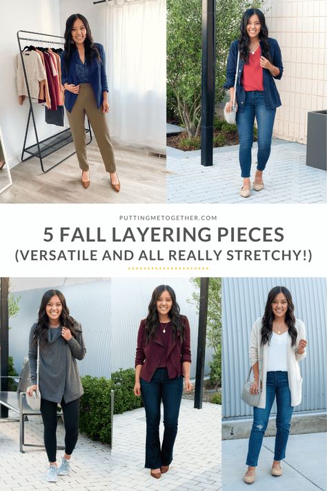 5 Fall Jackets and Layering Pieces That Are Comfortable Super Casual Outfits, Nursing Friendly Outfits, Work Outfit Inspiration, White Cami, Special Occasion Outfits, Layering Outfits, Outfit Inspiration Fall, Classic Blazer, Fashion Tips For Women