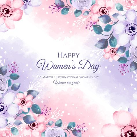 International Womens Day Poster, Pink Gift Basket, Women's Day Cards, Mother's Day Banner, Mother's Day Theme, Women's Day 8 March, Happy Woman Day, Watercolor Woman, Evening Greetings