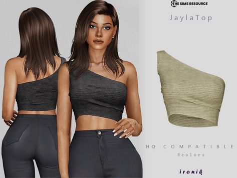 The Sims Resource - Jayla Top Different Body Sizes, Cc Top, Sims 4 Tsr, Outfit Looks, Sims 1, Two Friends, Cc Sims, Friends Show, Sims 4 Clothing