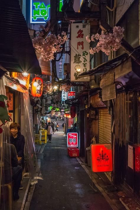 Asian City, Alley Way, Japan Landscape, City At Night, Japan Street, Japan Photography, Japan Aesthetic, Aesthetic Japan, City Vibe