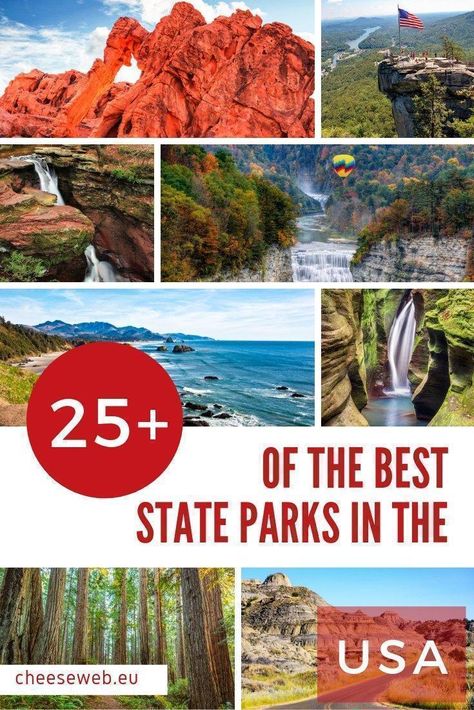 25+ of the Best State Parks in the USA Best State Parks In America, State Parks Usa, National Parks America, Camping Destinations, Usa Travel Guide, Us Travel Destinations, National Parks Trip, Slow Travel, Usa Travel Destinations