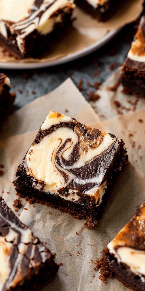 Cheesecake Marble Brownies [45 Minutes] – Chasety Marble Brownies, Vanilla Brownies, Cheesecake Swirl Brownies, Cheesecake Brownies Recipe, Cheese Brownies, Cream Cheese Brownies, Swirl Brownies, Gluten Free Cheesecake, Chewy Brownies