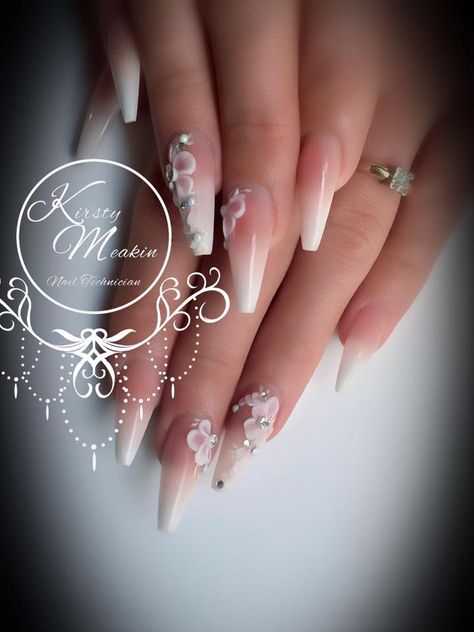 Kirsty Meakin Nail Art | NAIO NAILS PRODUCTS Kirsty Meakin, Naio Nails, Ballerina Nails Designs, Nails Products, Baby Boomers Nails, White Chicken Enchiladas, Bridal Nail Art, Exotic Nails, Picsart Photo