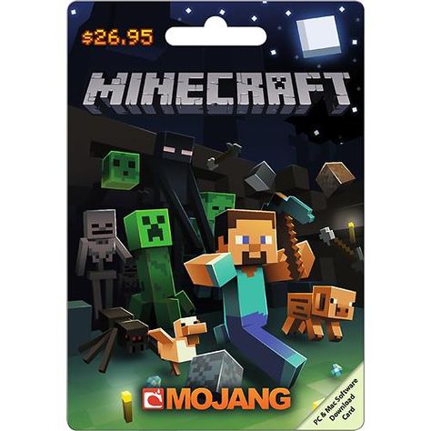 Minecraft $26.95 Download Card - Best Buy Minecraft Gift Code, Minecraft Code, Mojang Minecraft, Minecraft Gifts, Minecraft Java, Free Pc Games Download, Free Pc Games, Pc Games Download, Minecraft Tips