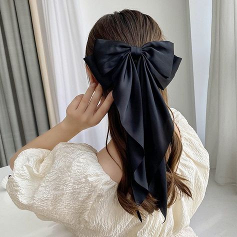 Women Big Bow Barrettes/vintage Black Hair Clip/satin Hair - Etsy Wedding Party Hair, Christmas Hair Accessories, Party Hair Accessories, Ribbon Hair Bows, Christmas Hair, Ribbon Hair, Elegant Red, Bow Hair Clips, Big Hair