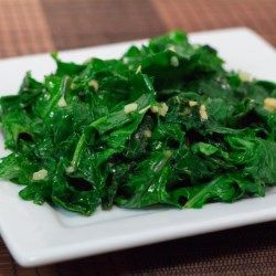 Easy Garlic Kale - Allrecipes.com Side Dishes For Salmon, Garlic Kale, Kale Recipes, Fun Foods, Best Side Dishes, Green Vegetables, Vegetable Sides, Eating Raw, Side Dishes Easy