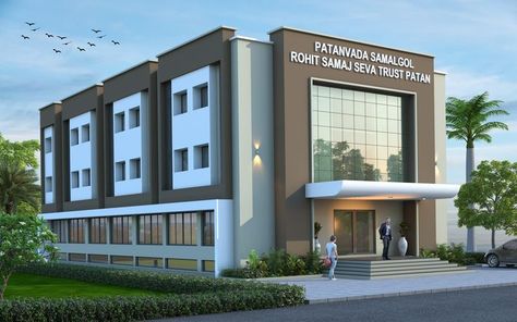 Hospital Building Elevation Design, Institute Elevation Design, Facade Design School, Hospital Front Elevation Design, College Building Exterior, Hospital Design Architecture Exterior, School Elevation Design Architecture, Hospital Facade Design, Modern Building Elevation