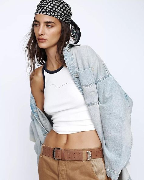 Free People Europe (@freepeopleeu) • Instagram photos and videos Double Down, Free Logo, Contrast Trim, Boho Outfits, Scoop Neckline, Wardrobe Staples, Link In Bio, Top Styles, Top Brands