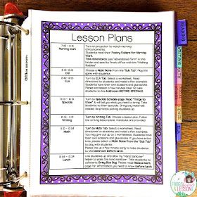 Editable Substitute Binder Templates Lesson Plan Binder, Substitute Binder, Math Morning Work, Calm Classroom, Binder Templates, Teacher Info, Substitute Plans, Writing Lesson Plans, Teaching Job