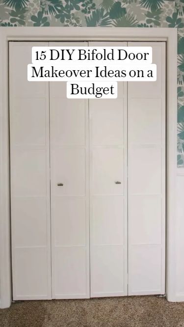 Whether you want to convert your current bi-fold closet or pantry to a sliding design or simply elevate the folding doors you already have, the DIY projects included in this post will open your mind to all of the limitless possibilities that exist. Bifold Door Makeover, Door Makeover Ideas, Louvered Bifold Doors, Bifold Door Ideas, Closet Door Alternative, Pax Hack, Old Closet Doors, Bi Fold Pantry Doors, Bifold Doors Makeover